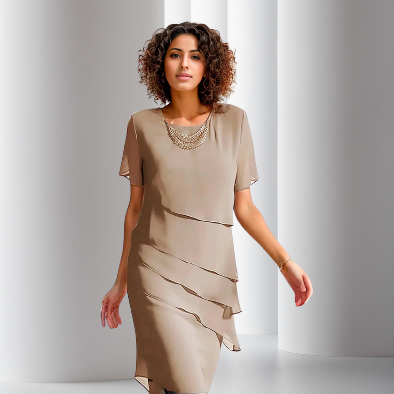 Clara - Vestito scivolato in Silk Mousseline